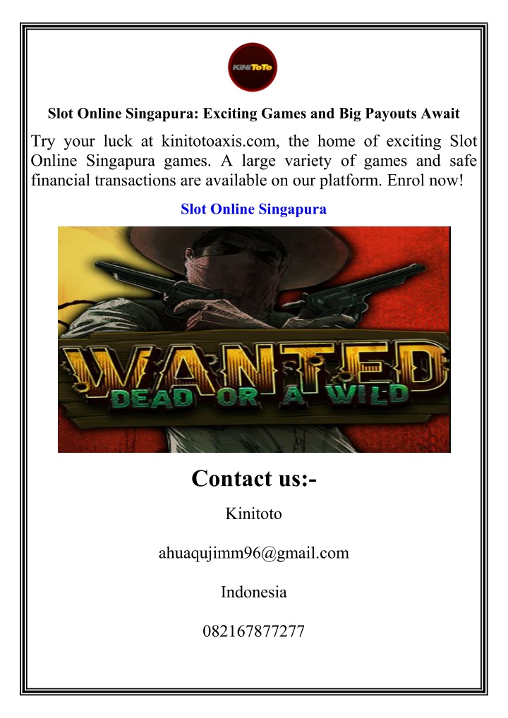 slot online singapura exciting games