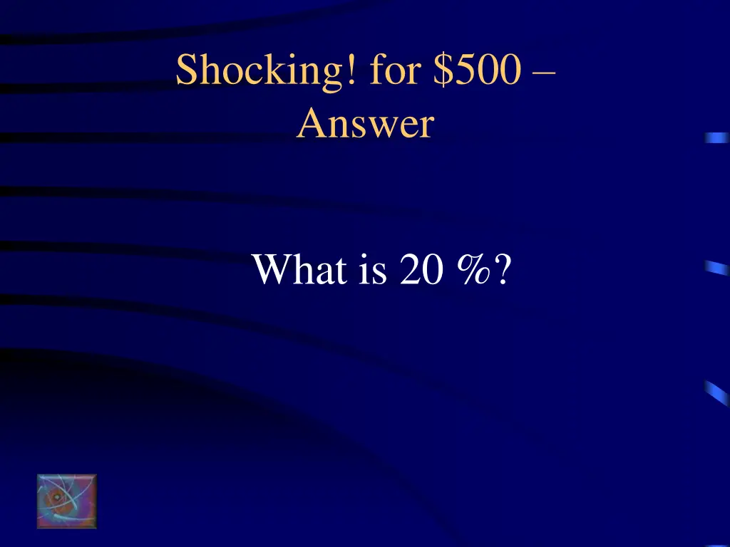 shocking for 500 answer