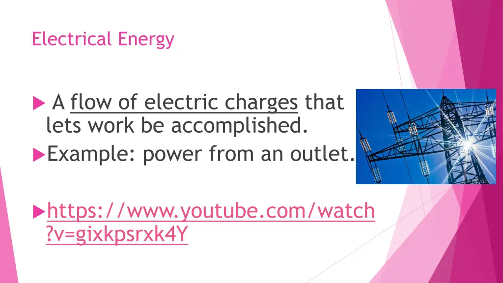 electrical energy