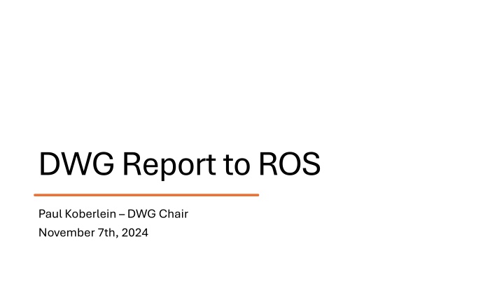 dwg report to ros