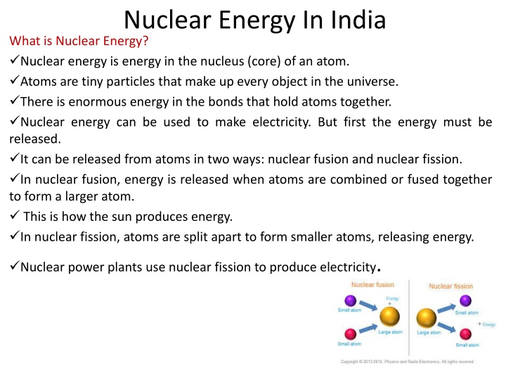 nuclear energy in india what is nuclear energy