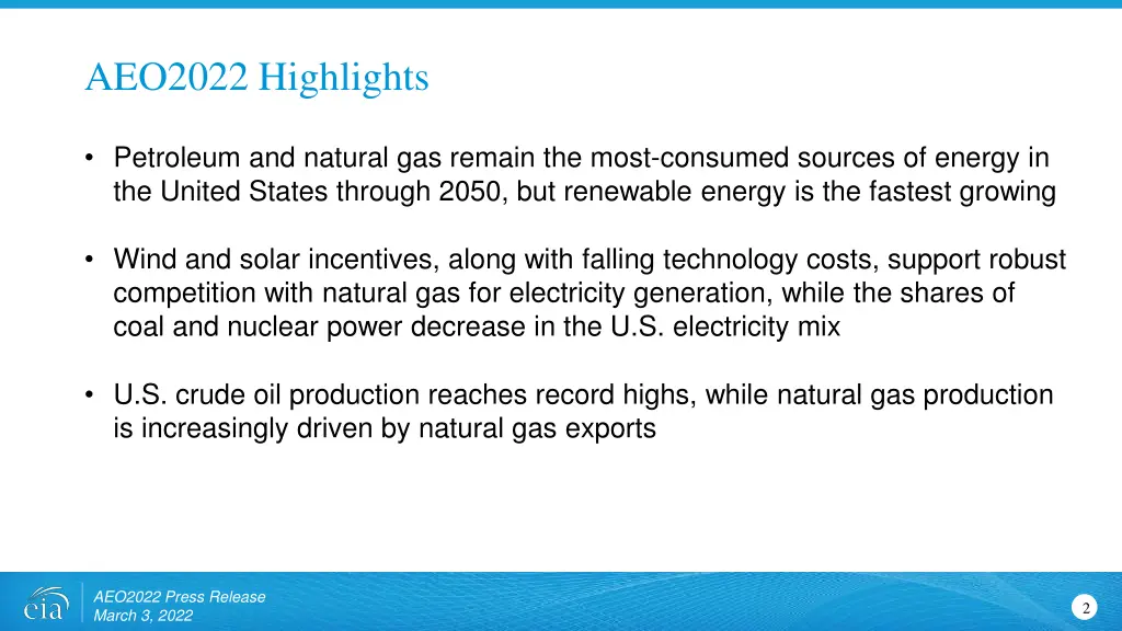 aeo2022 highlights