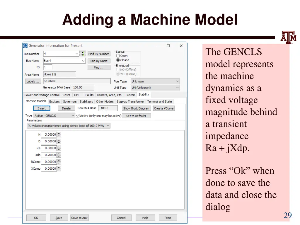 adding a machine model