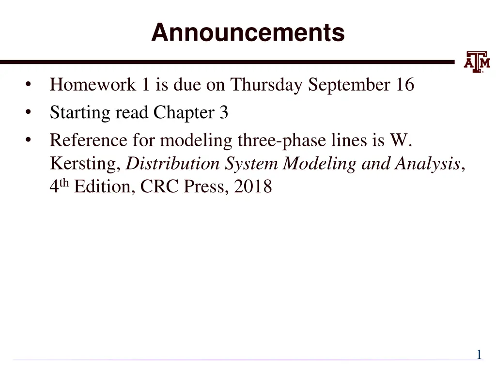announcements