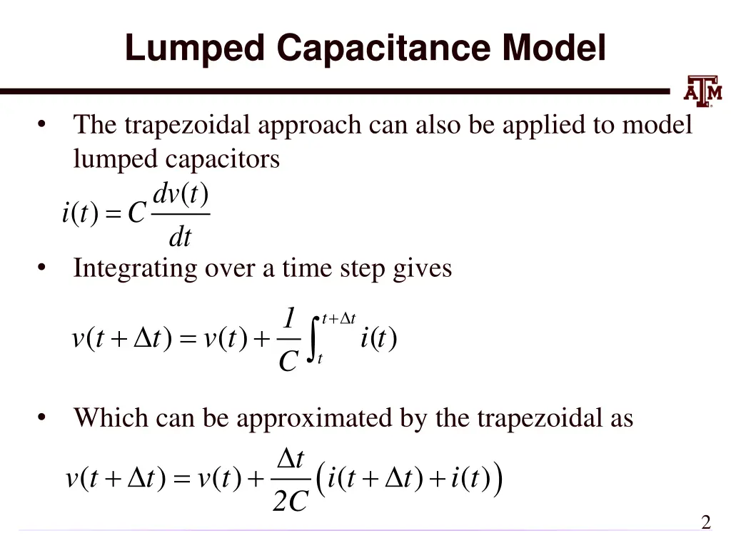 lumped capacitance model
