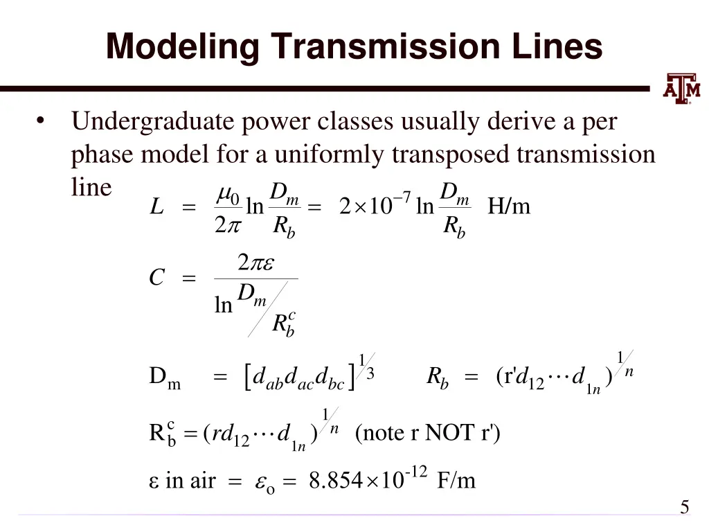 modeling transmission lines