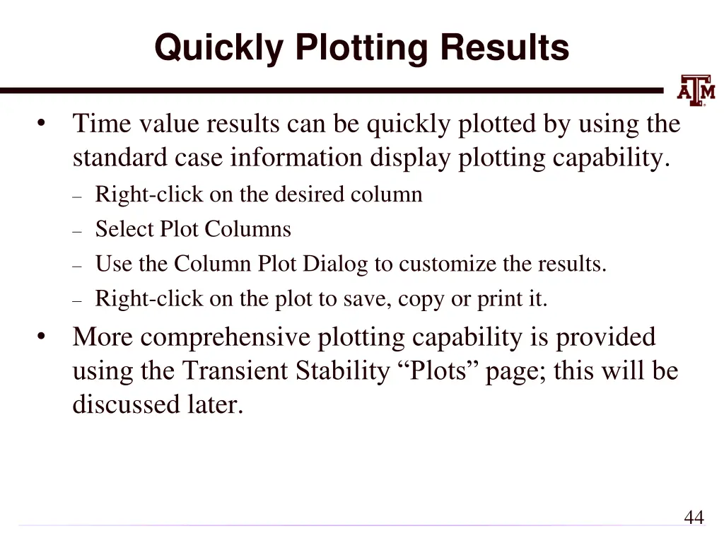 quickly plotting results