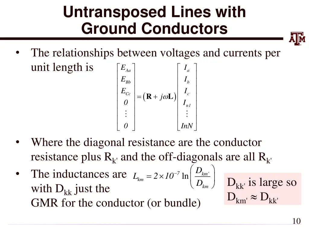 untransposed lines with ground conductors 2
