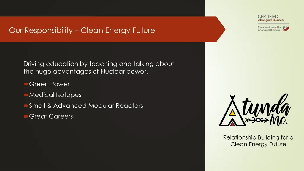our responsibility clean energy future