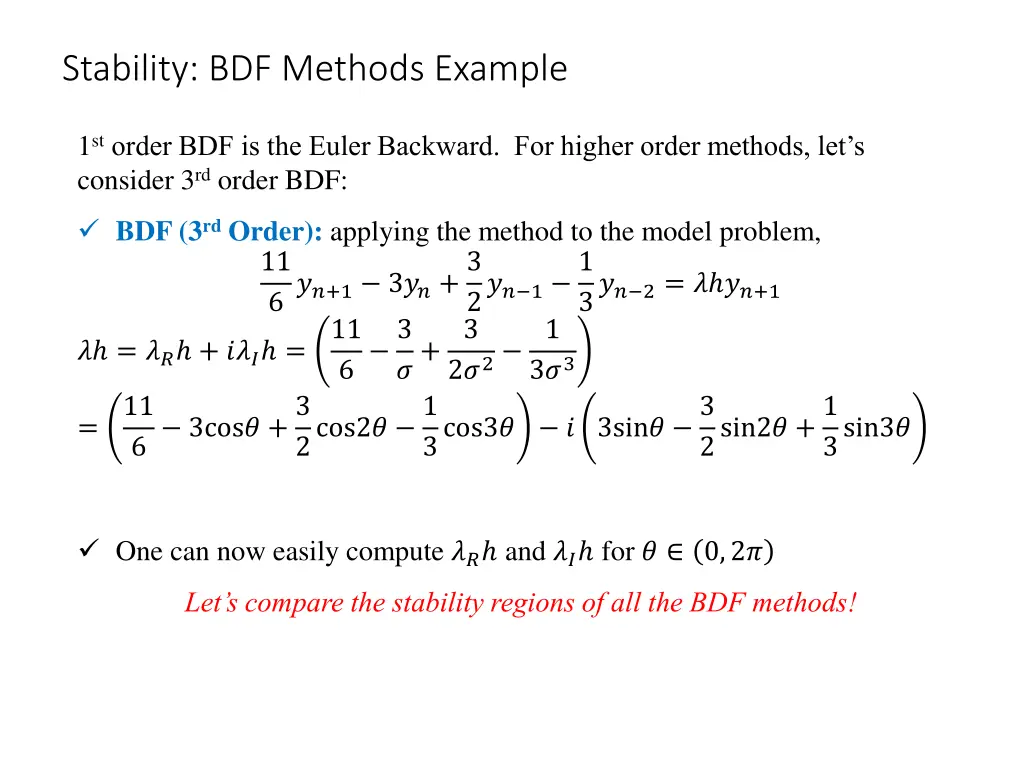 stability bdf methods example