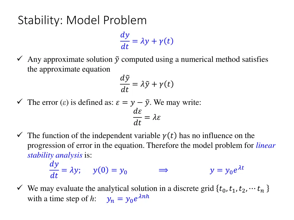 stability model problem
