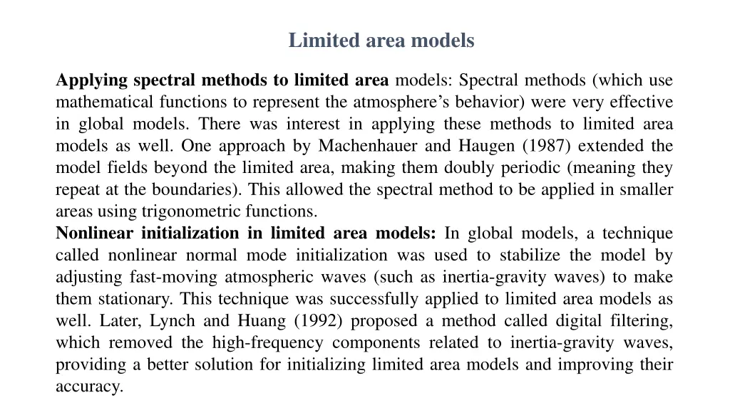 limited area models 3