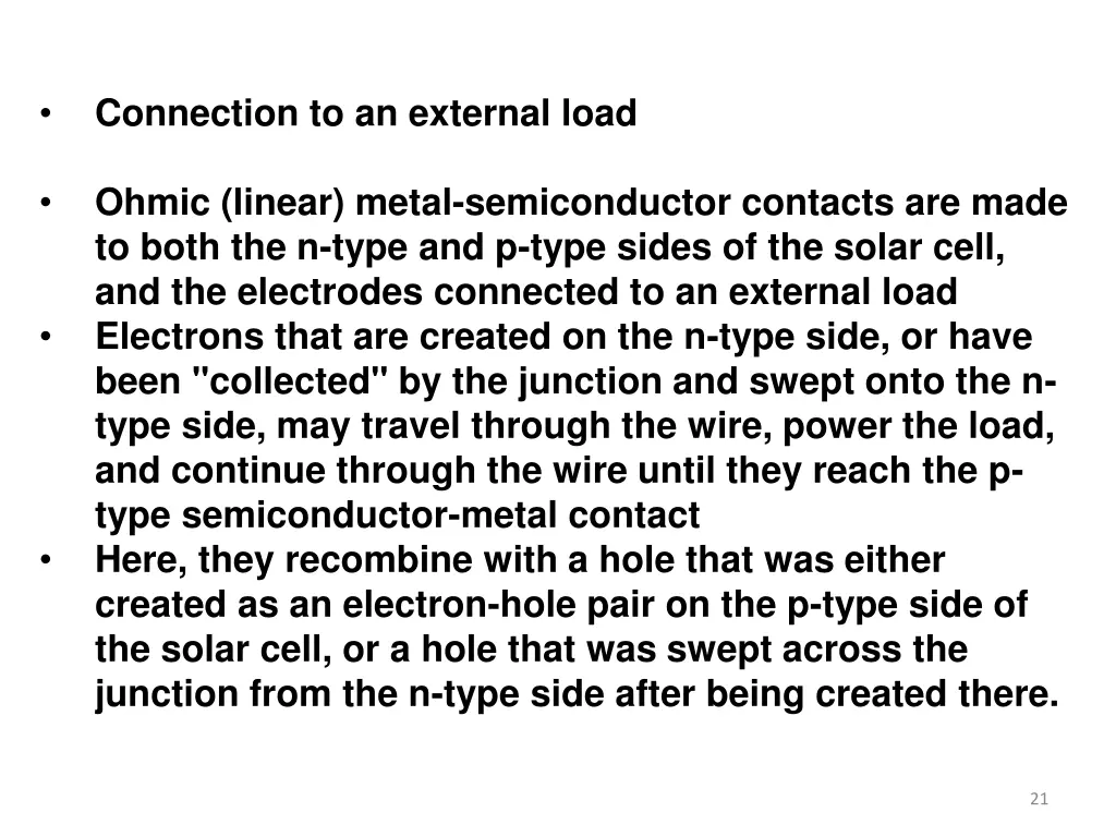 connection to an external load