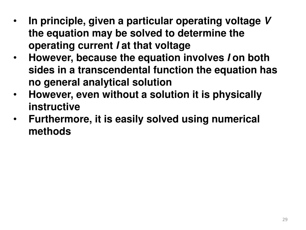 in principle given a particular operating voltage