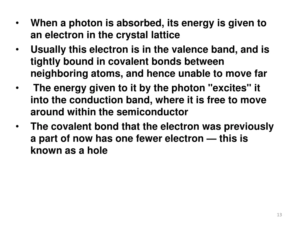when a photon is absorbed its energy is given