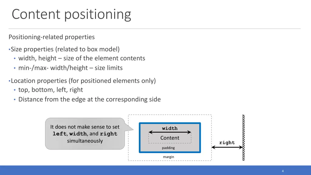 content positioning