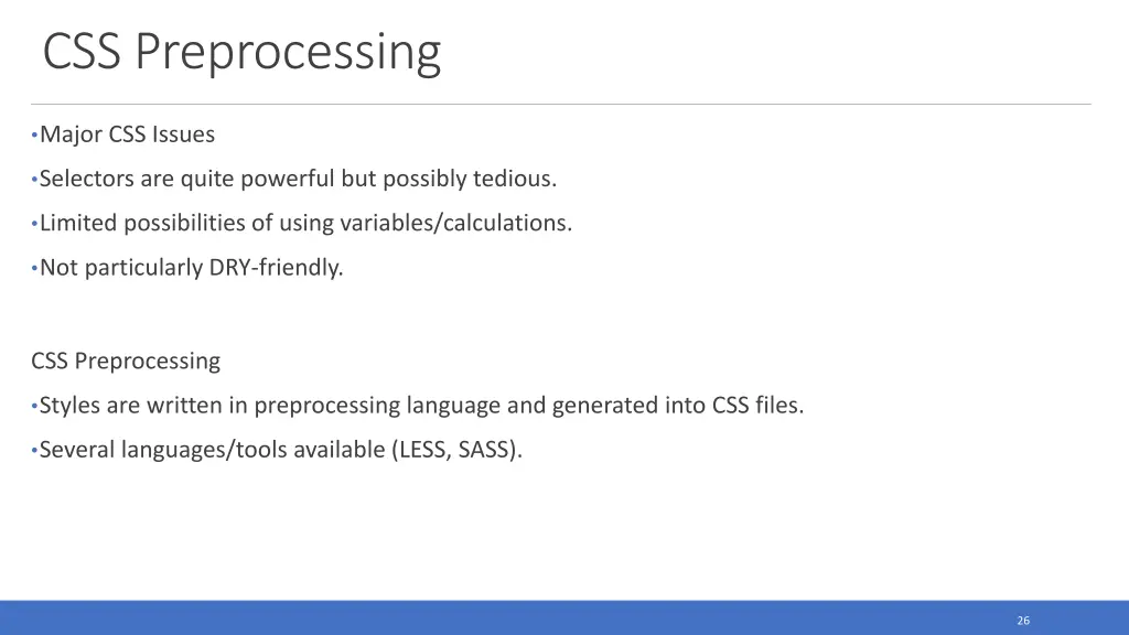 css preprocessing