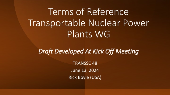 terms of reference transportable nuclear power