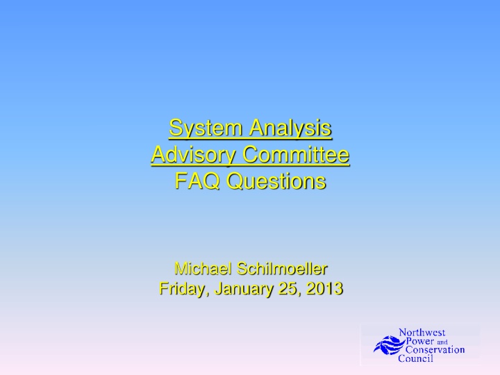 system analysis advisory committee faq questions