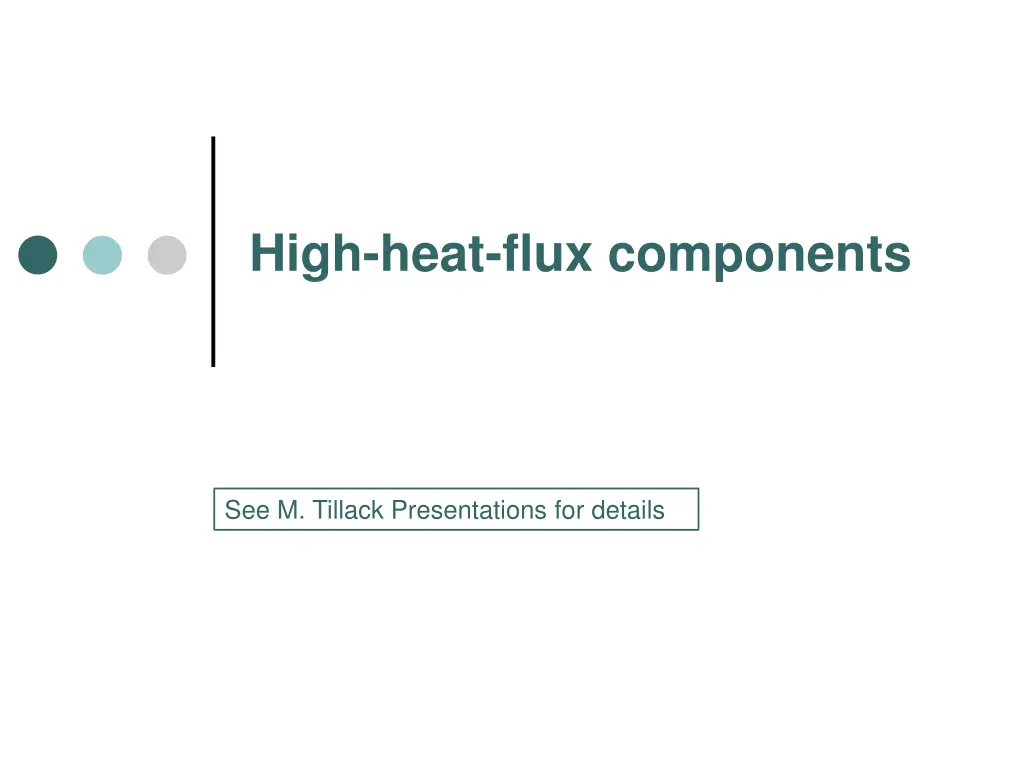 high heat flux components