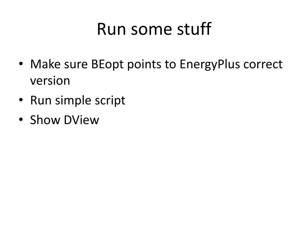 run some stuff
