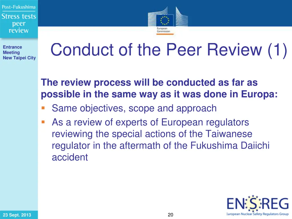 conduct of the peer review 1