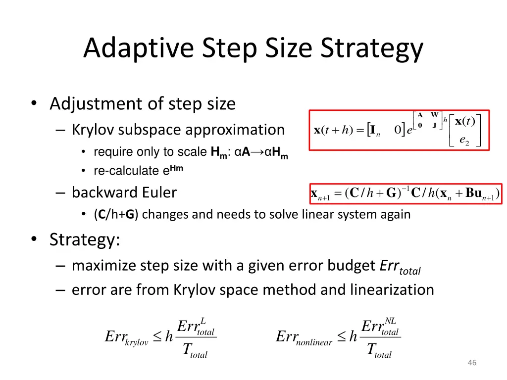 adaptive step size strategy