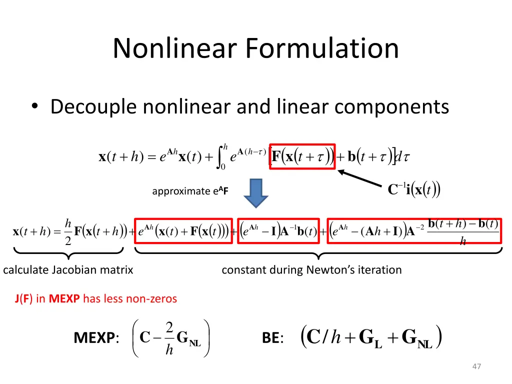 nonlinear formulation