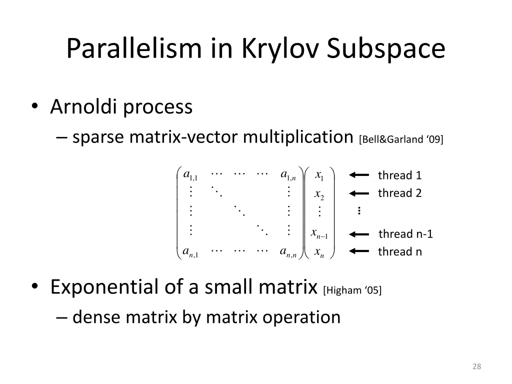 parallelism in krylov subspace