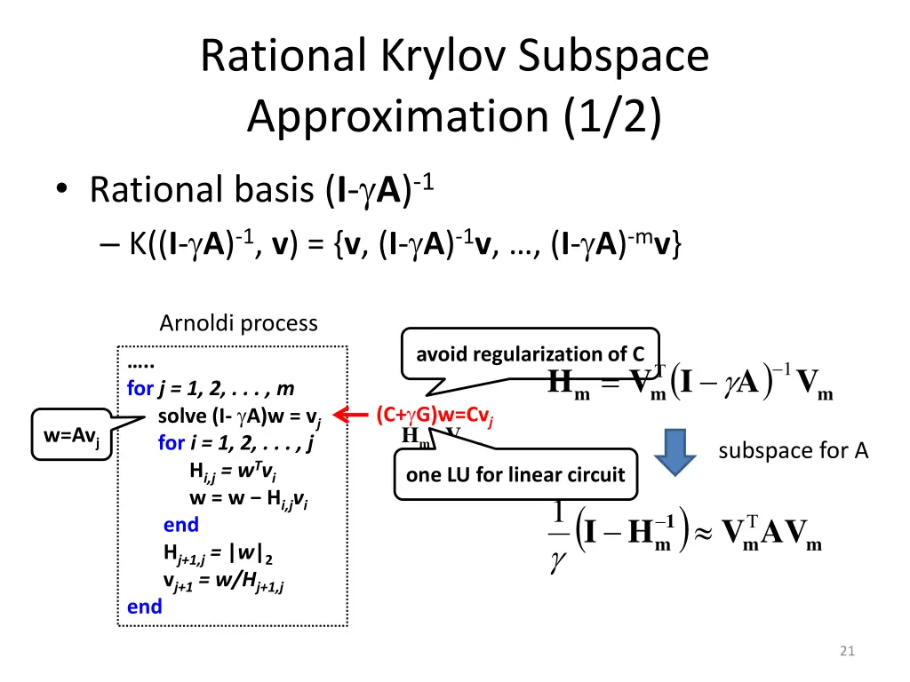 rational krylov subspace approximation 1 2