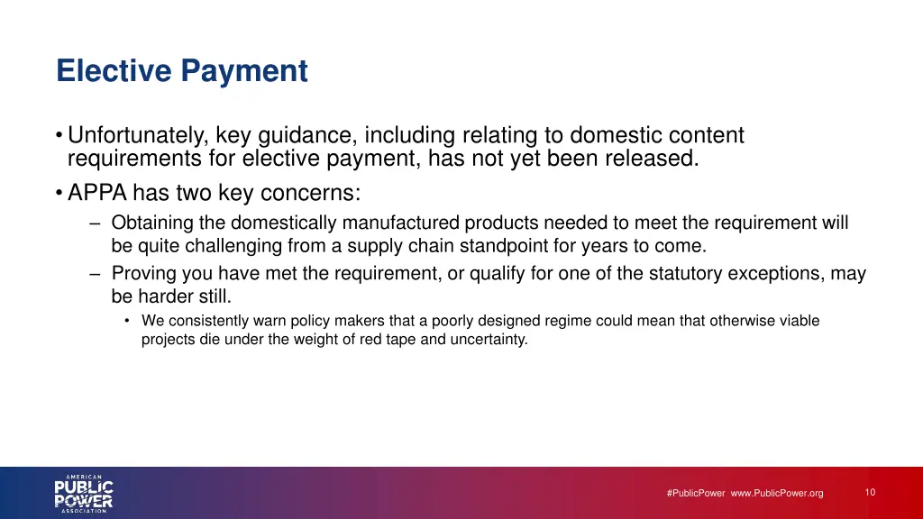 elective payment 1