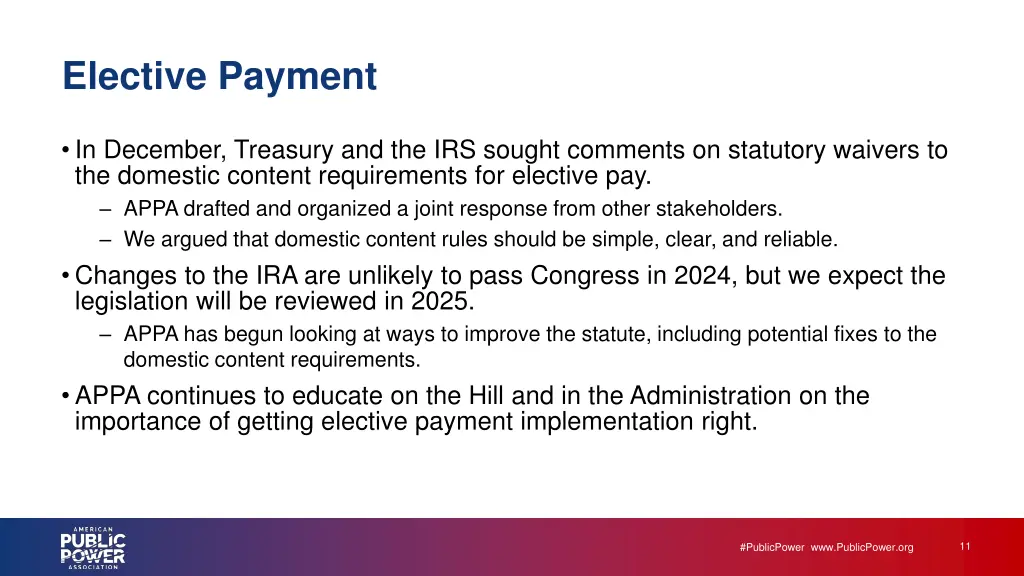 elective payment 2