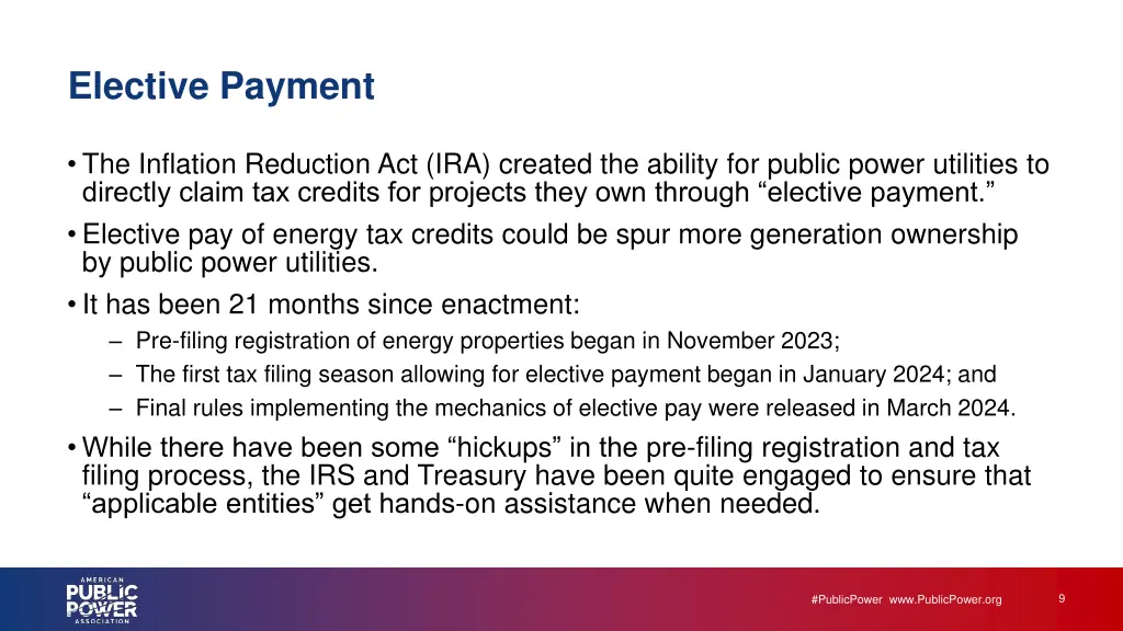 elective payment