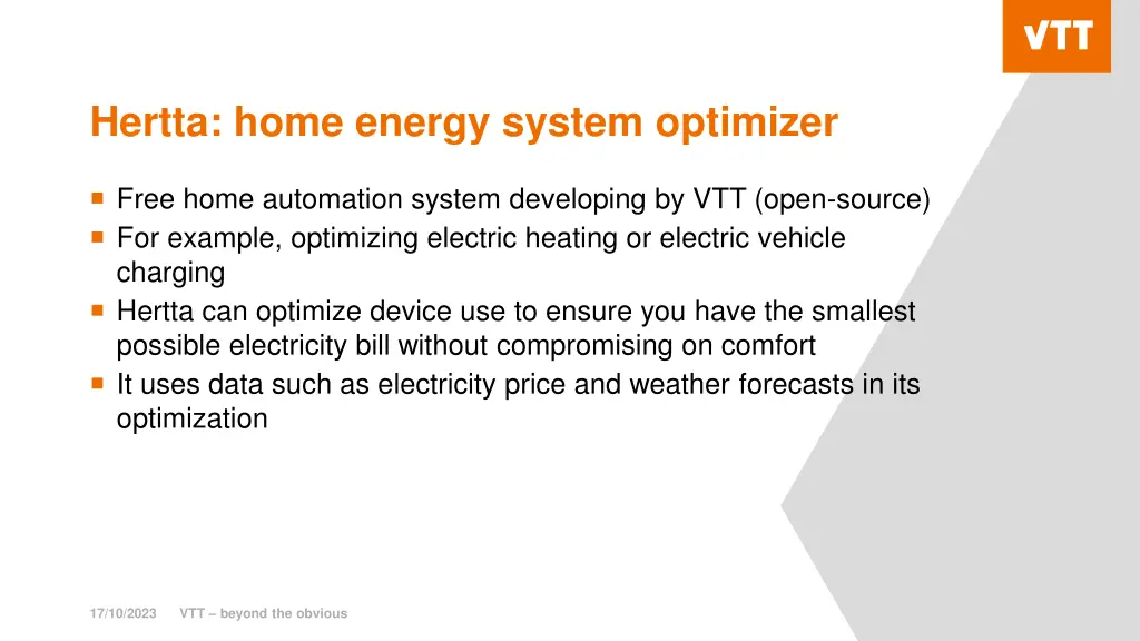 hertta home energy system optimizer