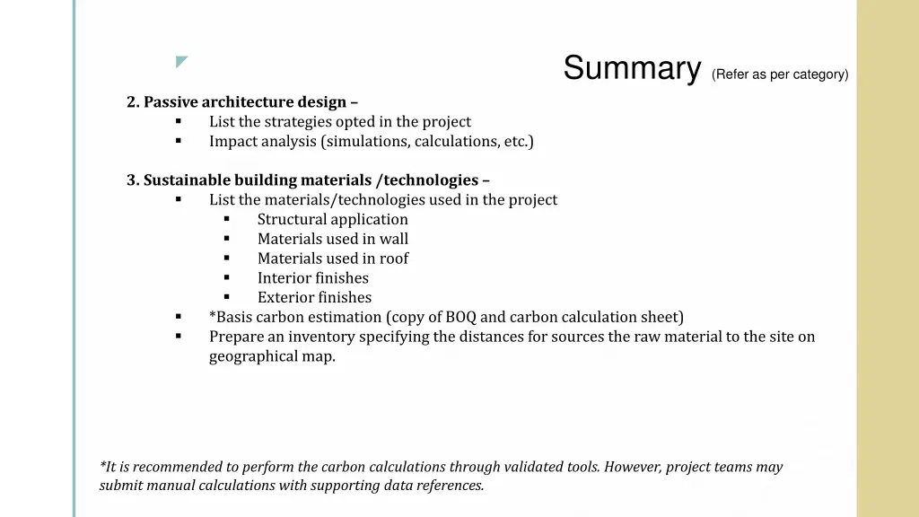 summary refer as per category 1