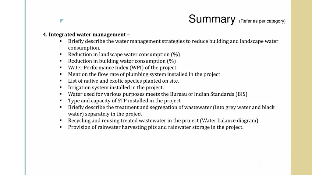 summary refer as per category 2