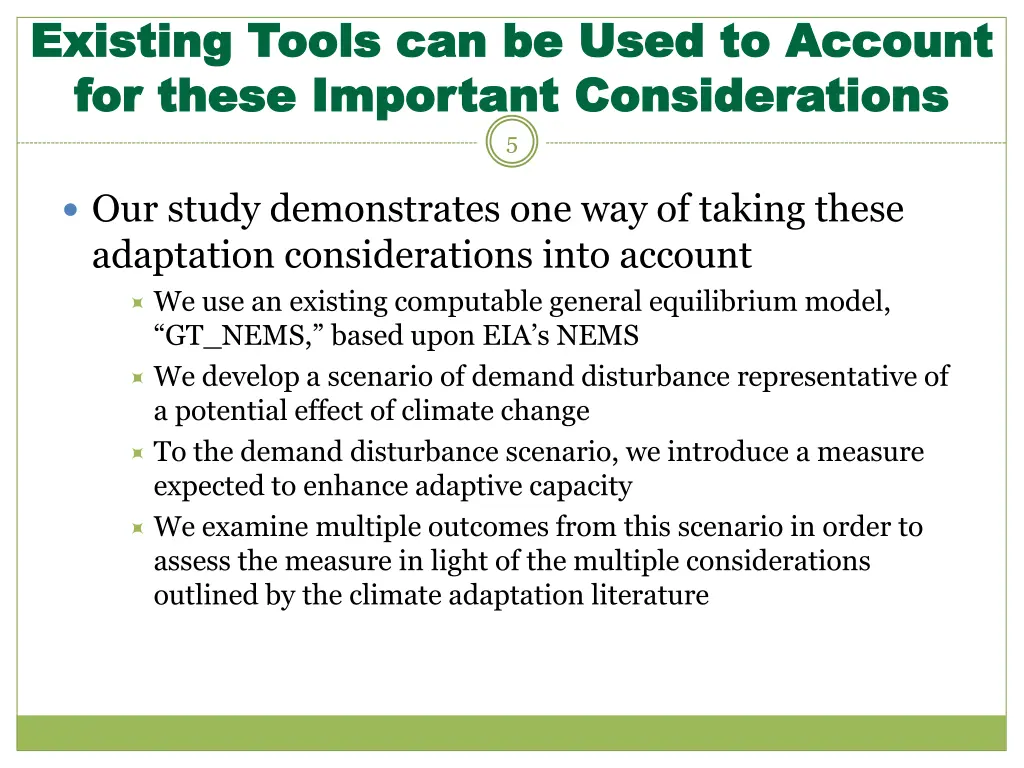 existing tools can be used to account existing