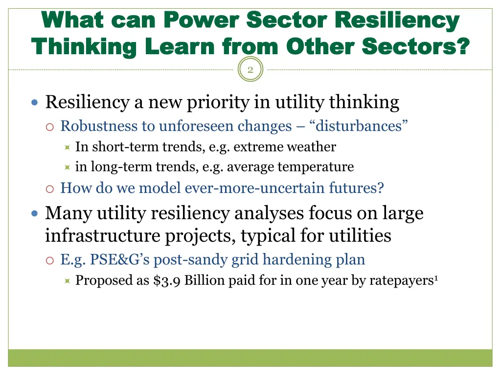 what can power sector resiliency what can power