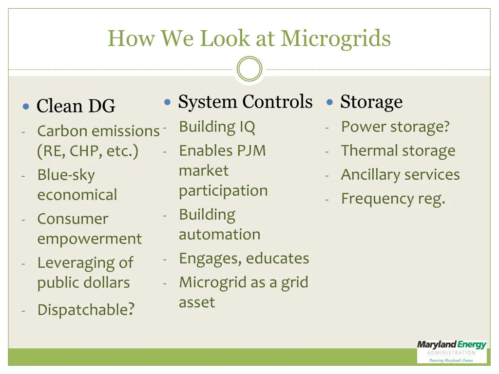 how we look at microgrids