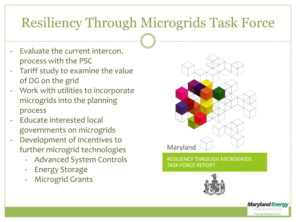 resiliency through microgrids task force