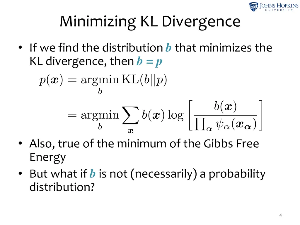 minimizing kl divergence