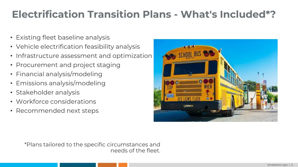 electrification transition plans what s included