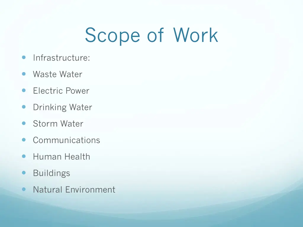 scope of work