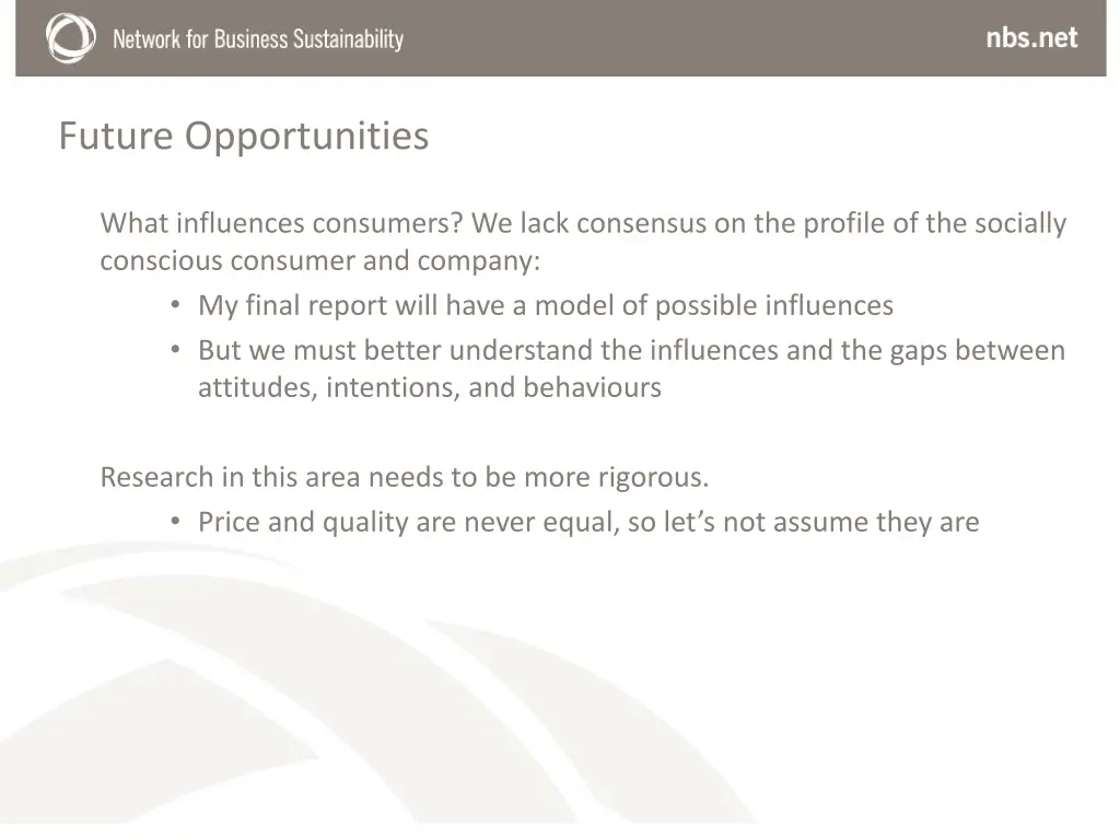 future opportunities