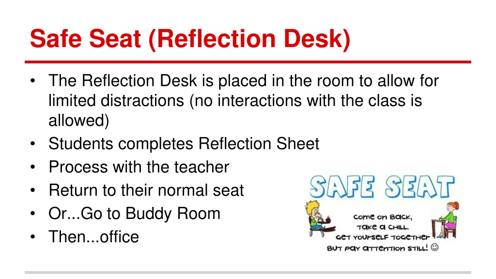 safe seat reflection desk