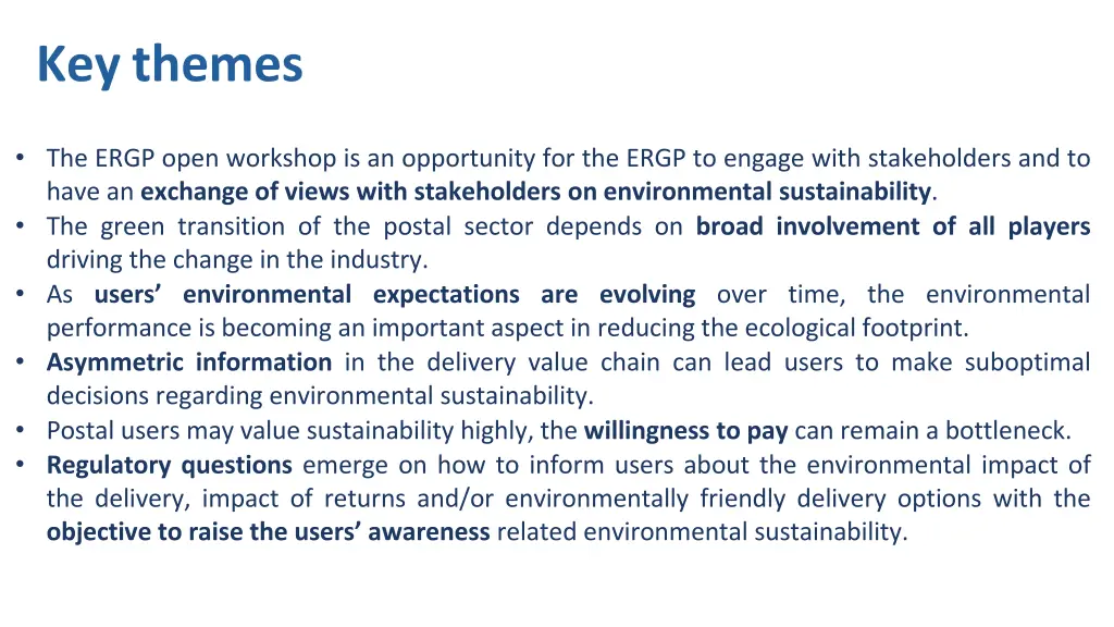 key themes