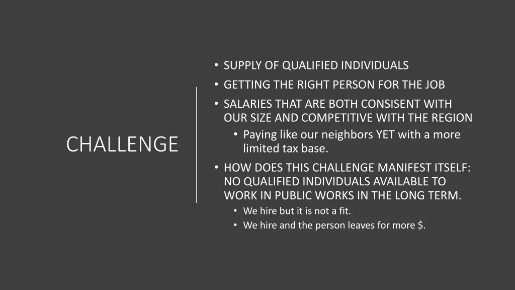 supply of qualified individuals getting the right