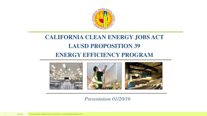 california clean energy jobs act lausd