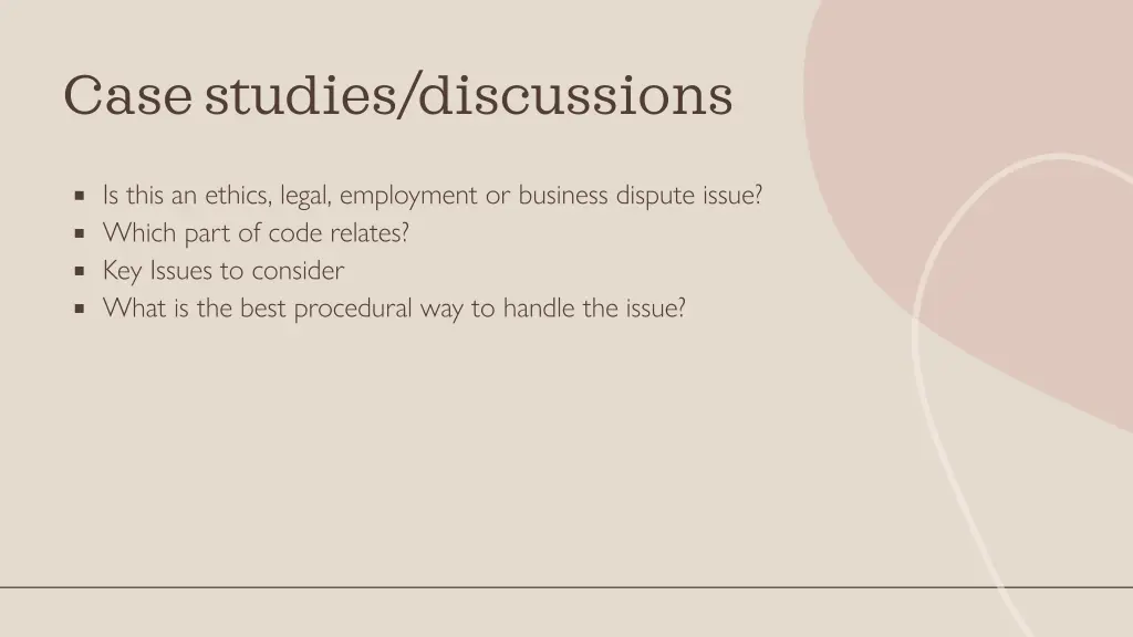 case studies discussions