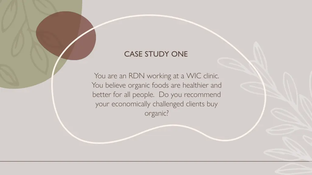 case study one